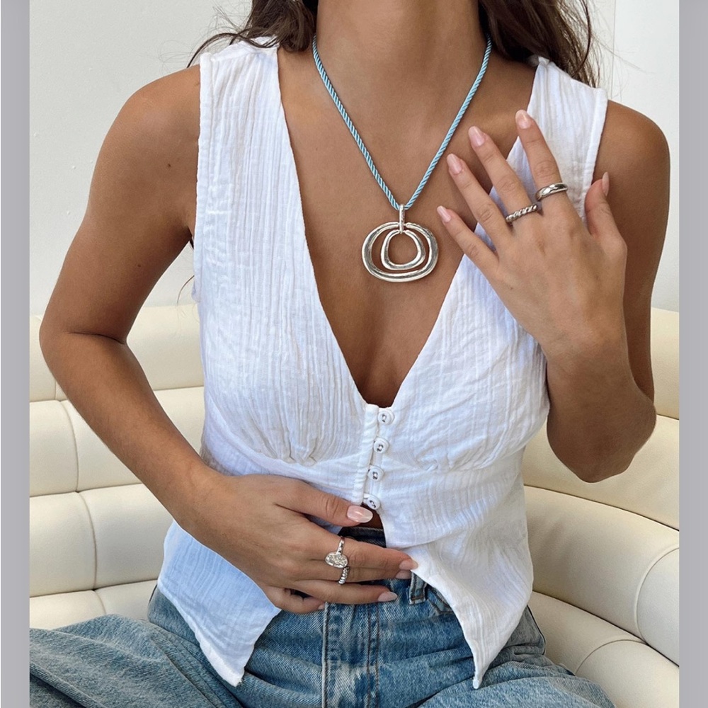 Princess Polly Momo Vest Top XS White